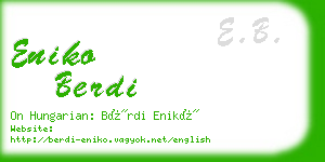 eniko berdi business card